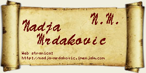 Nadja Mrdaković vizit kartica